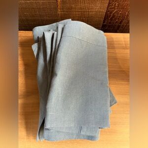 Set Of 12 Blue Gray Linen Blend Cloth Napkins (21x21 Inches) Modern Casual Farm